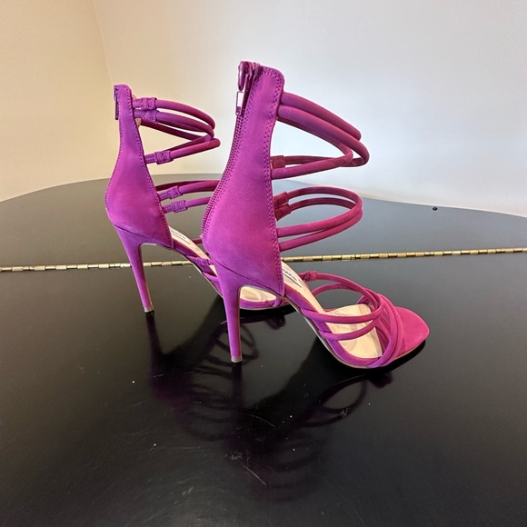 NWT Luxury Spring Summer Party Steve Madden Strappy Suede Pump/Shoes - Picture 10 of 17